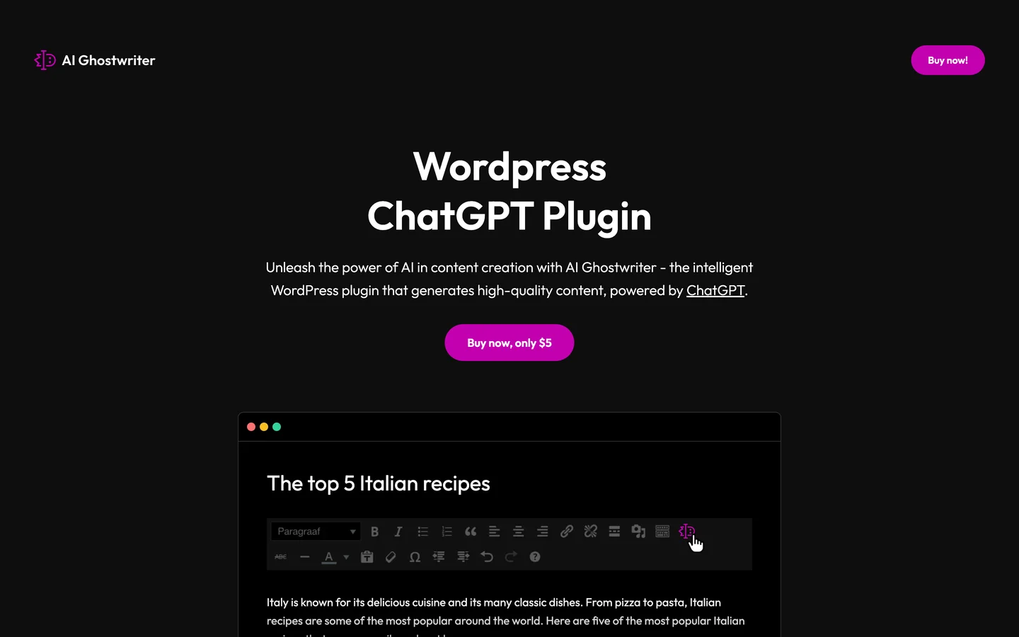 AI Ghostwriter - The Ultimate WordPress Plugin for ChatGPT-powered Content Creation